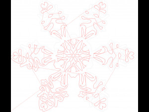 10 DXF File CNC gcode Industrial Laser Router SNOWFLAKES1 Christmas Nr0011 3D-Modell