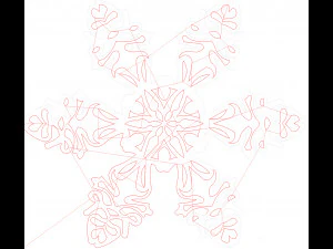 10 DXF File CNC gcode Industrial Laser Router SNOWFLAKES1 Christmas Nr0011 3D Model