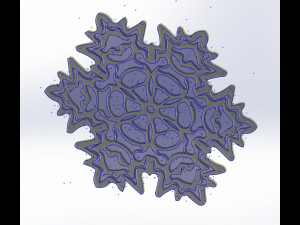 10 DXF File CNC gcode Industrial Laser Router SNOWFLAKES1 Christmas Nr0011 3D-Modell