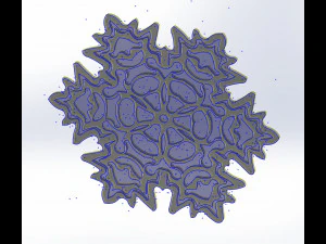 10 DXF File CNC gcode Industrial Laser Router SNOWFLAKES1 Christmas Nr0011 3D Model