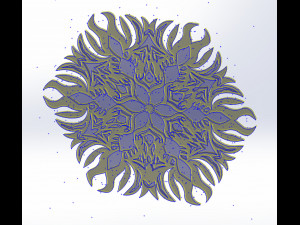 10 DXF File CNC gcode Industrial Laser Router SNOWFLAKES1 Christmas Nr0011 3D-Modell