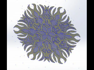 10 DXF File CNC gcode Industrial Laser Router SNOWFLAKES1 Christmas Nr0011 3D Model