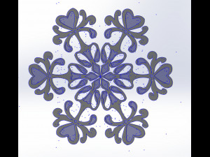 10 DXF File CNC gcode Industrial Laser Router SNOWFLAKES1 Christmas Nr0011 3D-Modell