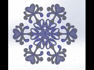 10 DXF File CNC gcode Industrial Laser Router SNOWFLAKES1 Christmas Nr0011 3D Model
