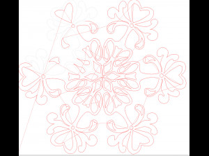 10 DXF File CNC gcode Industrial Laser Router SNOWFLAKES1 Christmas Nr0011 3D-Modell