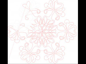 10 DXF File CNC gcode Industrial Laser Router SNOWFLAKES1 Christmas Nr0011 3D Model