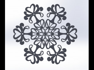 10 DXF File CNC gcode Industrial Laser Router SNOWFLAKES1 Christmas Nr0011 3D-Modell