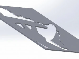 12 DXF file CNC 2 G-CODE Ind Laser Cut DECORATIVE PANEL ADDICTIVE Nr0920 3D Model