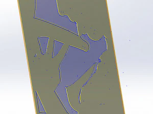 12 DXF file CNC 2 G-CODE Ind Laser Cut DECORATIVE PANEL ADDICTIVE Nr0920 3D Model