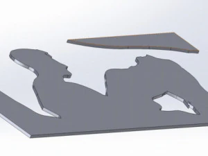 12 DXF file CNC 2 G-CODE Ind Laser Cut DECORATIVE PANEL ADDICTIVE Nr0920 3D Model
