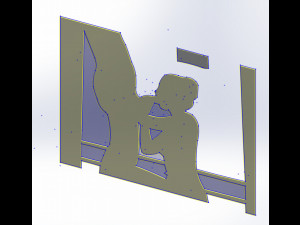 12 DXF file CNC 2 G-CODE Ind Laser Cut DECORATIVE PANEL ADDICTIVE Nr0920 3D Модель