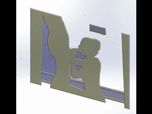 12 DXF file CNC 2 G-CODE Ind Laser Cut DECORATIVE PANEL ADDICTIVE Nr0920 3D Model