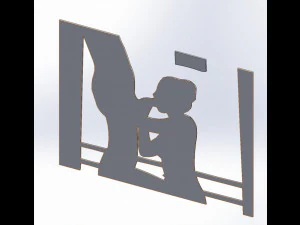 12 DXF file CNC 2 G-CODE Ind Laser Cut DECORATIVE PANEL ADDICTIVE Nr0920 3D Model