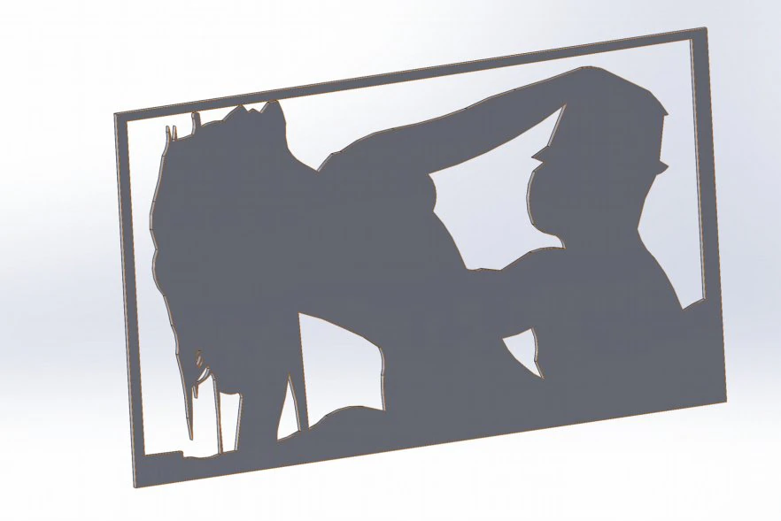 12 DXF file CNC 2 G-CODE Ind Laser Cut DECORATIVE PANEL ADDICTIVE Nr0920 3D Model .c4d .max .obj .3ds .fbx .stl .blend 
