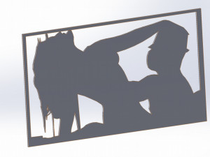 12 DXF file CNC 2 G-CODE Ind Laser Cut DECORATIVE PANEL ADDICTIVE Nr0920 3D-Modell