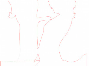 12 DXF file CNC 2 G-CODE Ind Laser Cut DECORATIVE PANEL ADDICTIVE Nr0920 3D Модель