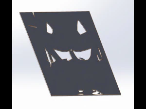 12 DXF file CNC 2 G-CODE Ind Laser Cut DECORATIVE PANEL ADDICTIVE Nr0920 3D Model