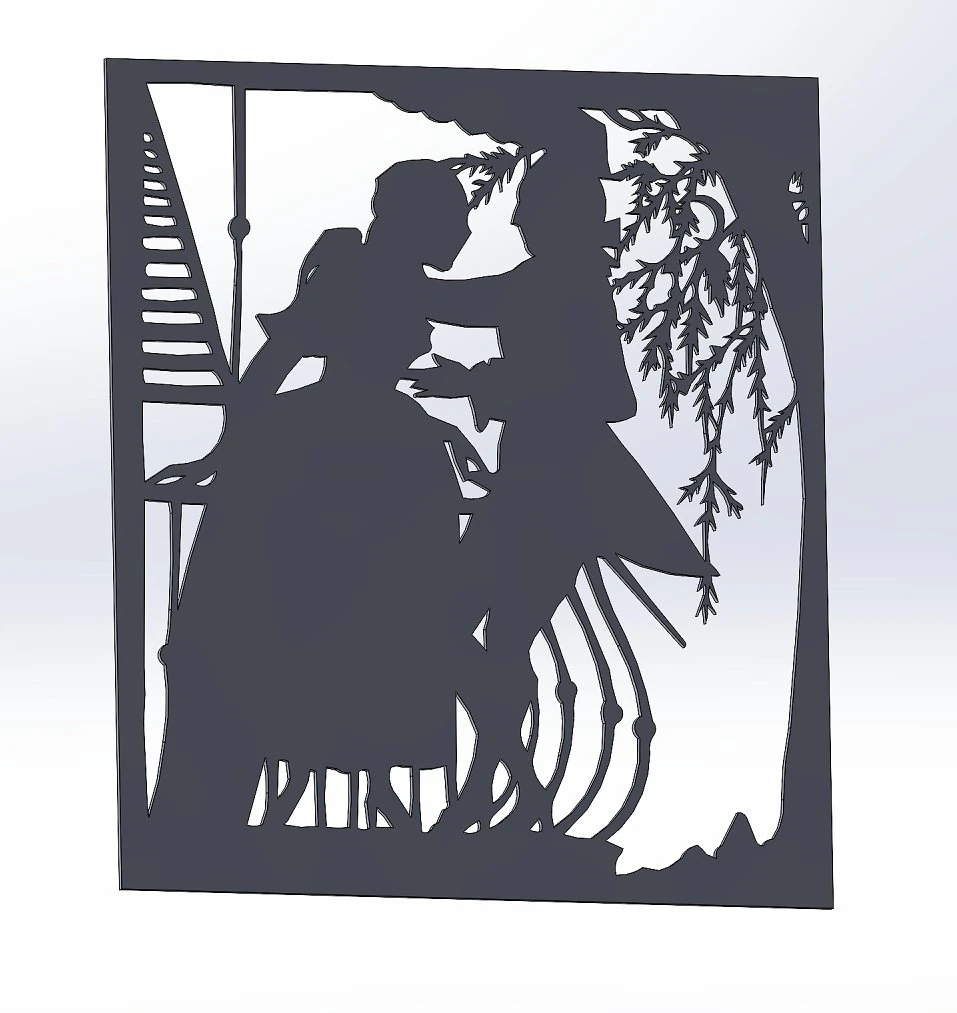 14 DXF file Old Love Story DECORATIVE Laser Cut Router Vinil Nr0940 3D Model .c4d .max .obj .3ds .fbx .stl .blend