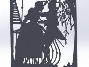 14 DXF file Old Love Story DECORATIVE Laser Cut Router Vinil Nr0940 3D Model