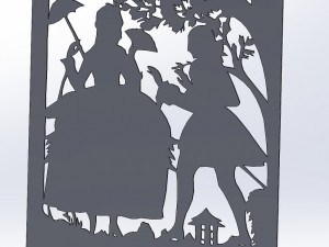 14 DXF file Old Love Story DECORATIVE Laser Cut Router Vinil Nr0940 3D Model