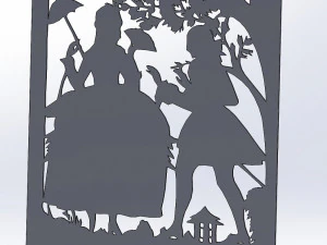 14 DXF file Old Love Story DECORATIVE Laser Cut Router Vinil Nr0940 3D Model