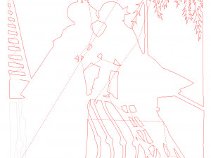 14 DXF file Old Love Story DECORATIVE Laser Cut Router Vinil Nr0940 3D Model
