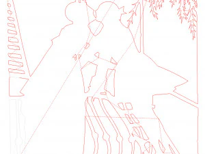 14 DXF file Old Love Story DECORATIVE Laser Cut Router Vinil Nr0940 3D Model
