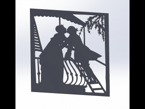 14 DXF file Old Love Story DECORATIVE Laser Cut Router Vinil Nr0940 3D Model