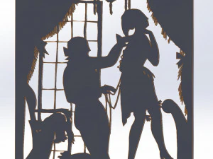 14 DXF file Old Love Story DECORATIVE Laser Cut Router Vinil Nr0940 3D Model
