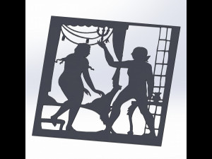 14 DXF file Old Love Story DECORATIVE Laser Cut Router Vinil Nr0940 3D Model