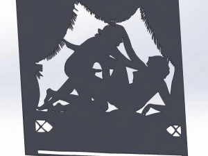 14 DXF file Old Love Story DECORATIVE Laser Cut Router Vinil Nr0940 3D Model