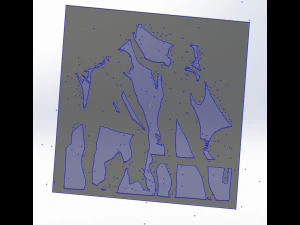14 DXF file Old Love Story DECORATIVE Laser Cut Router Vinil Nr0940 3D Model