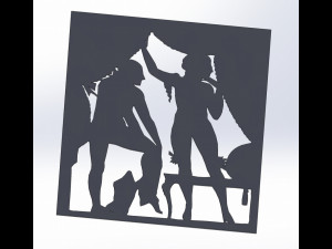 14 DXF file Old Love Story DECORATIVE Laser Cut Router Vinil Nr0940 3D Model