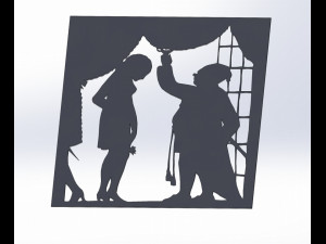 14 DXF file Old Love Story DECORATIVE Laser Cut Router Vinil Nr0940 3D Model