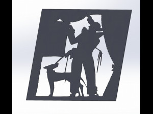 14 DXF file Old Love Story DECORATIVE Laser Cut Router Vinil Nr0940 3D Model