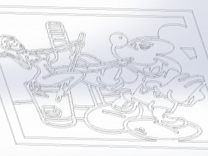 10 DXF File CNC g-code Industrial Laser Abstract POP Art Nr6 Router Nr2207 3D 模型