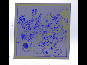10 DXF File CNC g-code Industrial Laser Abstract POP Art Nr6 Router Nr2207 3D 模型