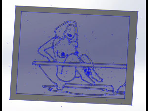 10 File DXF CNC g-code Industrial Laser Abstract POP Art Nr6 Router Nr2207 Modello 3D