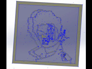 10 File DXF CNC g-code Industrial Laser Abstract POP Art Nr6 Router Nr2207 Modello 3D