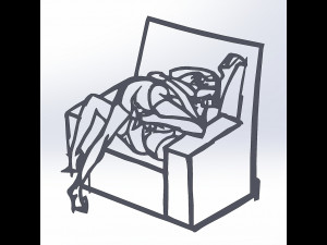 5 dxf file cnc Women Pin Up Hand Sketch Retro BSDM Vinil plasma Nr2215 3D Model