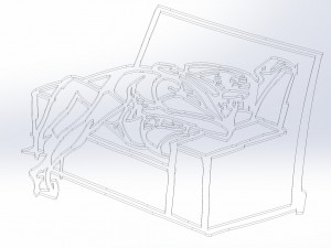 5 dxf file cnc Women Pin Up Hand Sketch Retro BSDM Vinil plasma Nr2215 3D 模型