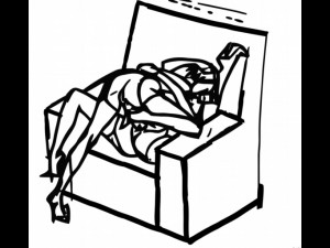 5 dxf file cnc Women Pin Up Hand Sketch Retro BSDM Vinil plasma Nr2215 3D 模型