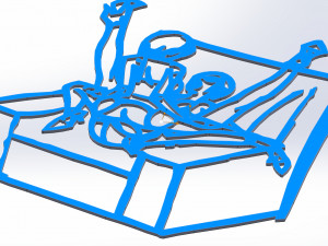 5 dxf file cnc Women Pin Up Hand Sketch Retro BSDM Vinil plasma Nr2215 3D 模型