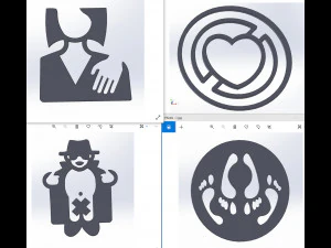 40 ファイル DXF CNC G コード産業用レーザー カット セクシュアリティ アイコン プラズマ Nr2222 3Dモデル