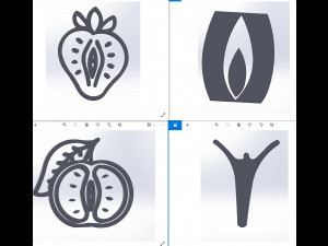 40 File DXF CNC g-code Industrial Laser Cut sexuality ICON Plasma Nr2222 Modèle 3D