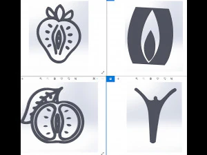 40 File DXF CNC g-code Taglio laser industriale sessualit&agrave; ICON Plasma Nr2222 Modello 3D