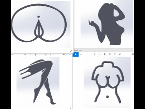 40 File DXF CNC g-code Industrial Laser Cut sexuality ICON Plasma Nr2222 Modèle 3D