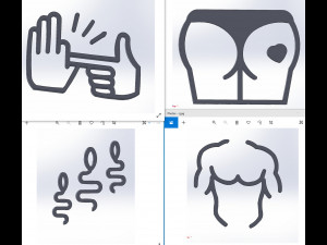 40 File DXF CNC g-code Industrial Laser Cut sexuality ICON Plasma Nr2222 Modèle 3D