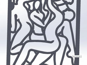 Kama Sutra 10 DXF Fichier positions sexuelles CNC Industriel Laser Cut Plasma Nr2301 Modèle 3D