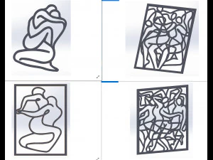 Kama Sutra 10 DXF File sexual positions CNC Industrial Laser Cut Plasma Nr2302 3D Model